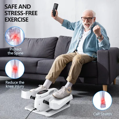 Miniatura 5 de Under Desk Elliptical Machine for Senior Mini Elliptical Leg Exerciser with Remote Quiet Portable Electric Seated Foot Pedal Exerciser for Home