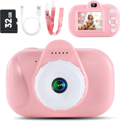 Miniatura 10 de Cámara digital para niños pequeños de YEEHAO, juguetes para niños de 3 a 9 años, cámara de video para niños pequeños de 1080P, regalos de Navidad