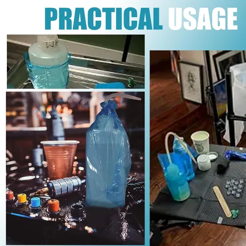Miniatura 6 de Bolsas para botellas de lavado de tatuajes, 250 piezas de cubiertas de botellas de lavado de tatuajes, bolsas de botellas para botellas de lavado