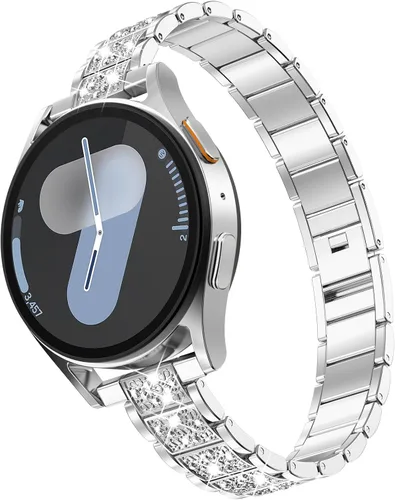 Miniatura 36 de KADES Compatible with Samsung Galaxy Watch 8/8 Classic / 7/6 / 5/4 Band, 40mm 44mm 45mm 47mm, Luxury Diamond Bracelet Chain Band for Women, Bling