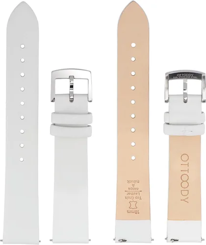 Miniatura 3 de OTTOODY Correas de reloj de cuero de liberación rápida, elegante y ultra suave, correa de reloj de cuero de grano superior para mujeres y hombres