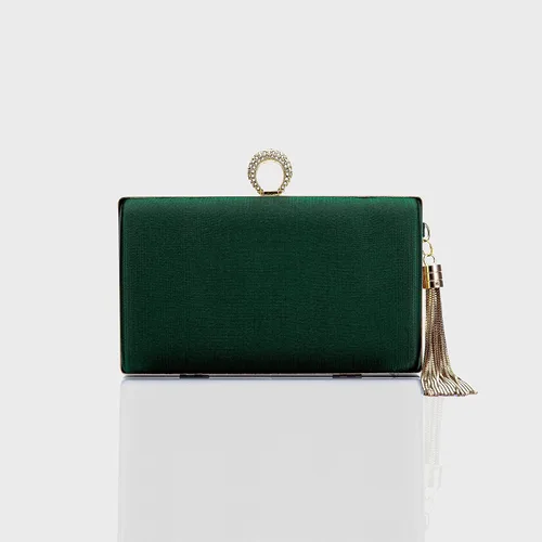 Miniatura 4 de BABEYOND Monederos de mano para mujer, bolso de noche con borla colgante para novia, fiesta, graduación, boda
