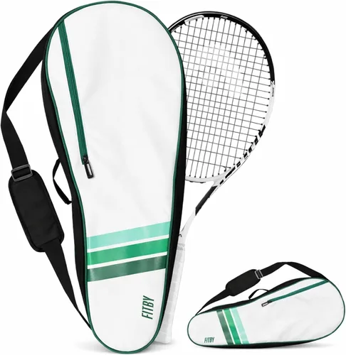 Bolsa de tenis para hombres y mujeres, bolsa de raqueta ligera y duradera con correa ajustable para el hombro y bolsillos laterales, se adapta a