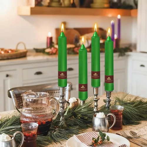 Miniatura 43 de Velas en espiral de Navidad, velas cónicas doradas, 10 pulgadas, sin perfume, para regalo de invierno, vacaciones, Navidad, decoración del hogar