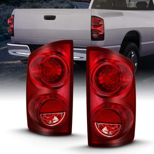 AmeriLite Juego de luces traseras de repuesto para camioneta Dodge Ram 2007-2009, estilo OE, lado del pasajero y del conductor Humo