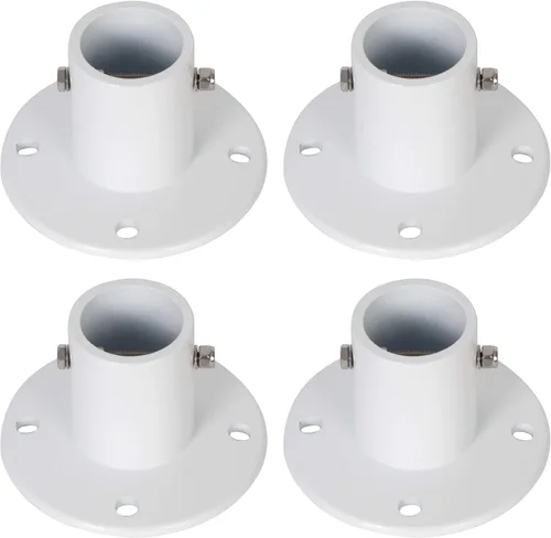 ECOTRIC Brida de anclaje de cubierta de aluminio fundido sobre el suelo, escaleras/pasamanos/tobogán - 1 7/8 pulgadas de diámetro de 1.9 pulgadas (4