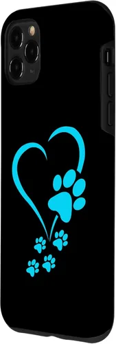 Miniatura 2 de Funda para iPhone 11 Pro Max con estampado de patas de perro, diseño de patas de perro, corazones, pata de perro