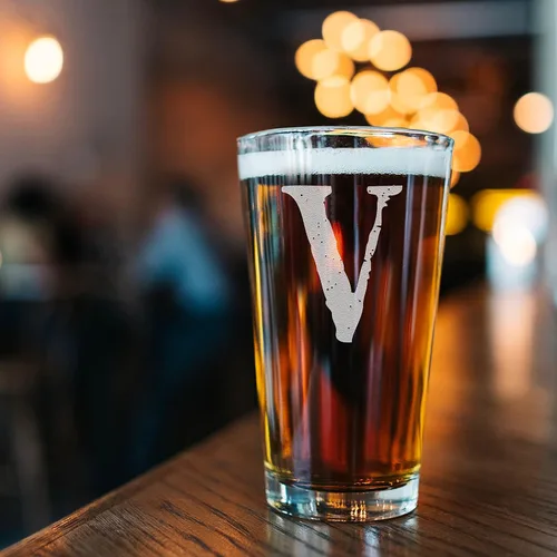 Miniatura 5 de Vaso de cerveza grabado personalizado de 16 onzas, vasos grabados personalizados para hombres, él papá, regalos de cumpleaños personalizados, 3-Claro