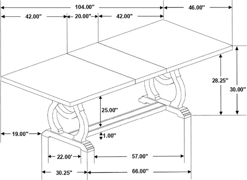 Miniatura 3 de Coaster Furniture Glen Cove Mesa de comedor antigua Java 110311