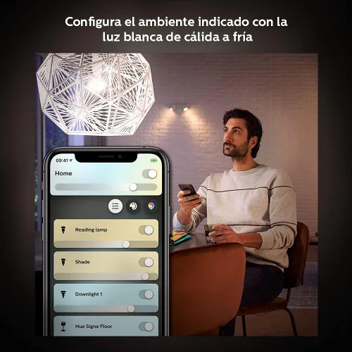Miniatura 4 de Philips Hue White Ambiance BR30 - Paquete de 2 luces LED inteligentes regulables equivalentes a 60 W