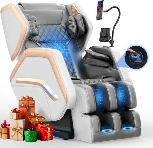Miniatura 10 de Silla de masaje de cuerpo completo, silla de masaje de gravedad cero 2026 para fatiga de espalda con 10 rodillos fijos, calefacción, bolsas de aire