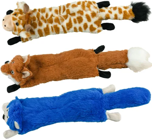 Miniatura 21 de SHARLOVY Paquete de 5 juguetes chirriantes para perros, juguetes de peluche de burbujas para dentición para cachorros, juguetes para perros