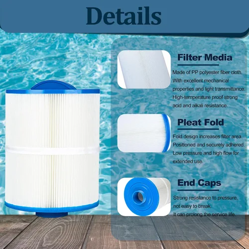 Miniatura 3 de 6CH-502 - Filtro de spa para bañera de hidromasaje, compatible con Unicel 6CH-502, Filbur FC-0311, PAS50SV-F2M, PAS502SV, PAS50, Master Deluxe