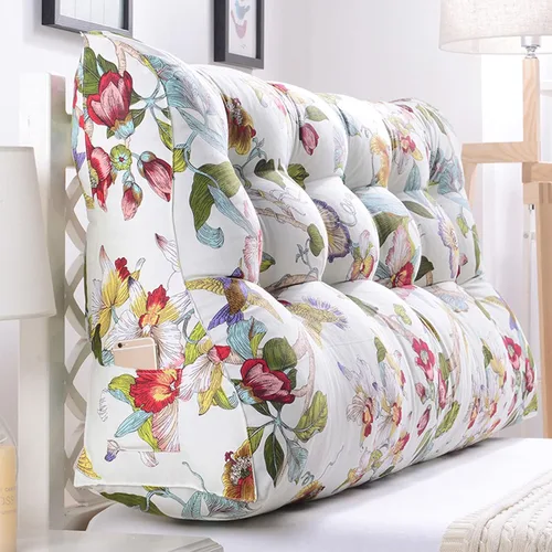 Miniatura 13 de CAMZ Almohada de lectura triangular de cabecera grande, almohada de posicionamiento individual, matrimonial, Queen King, almohada de apoyo