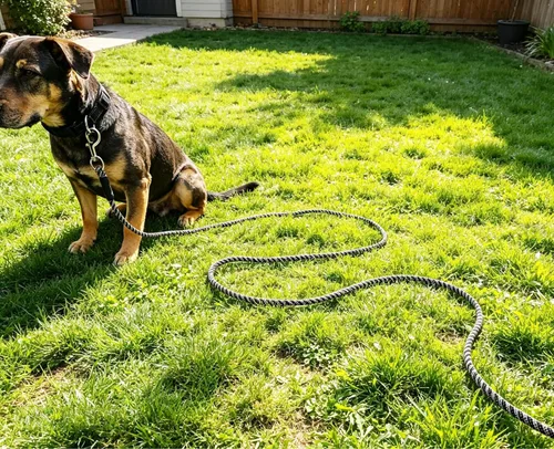 Miniatura 6 de 15FT 20FT 30FT 50FT Long Dog Tether, Reflective Tie Out Rope Dog Lead for Yard, Obedience Recall Training Outdoor Camping, Playing, Backyard Runner
