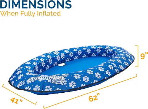 Miniatura 7 de SwimWays Paddle Paws - Balsa flotante para perros, grande (65 libras y más)