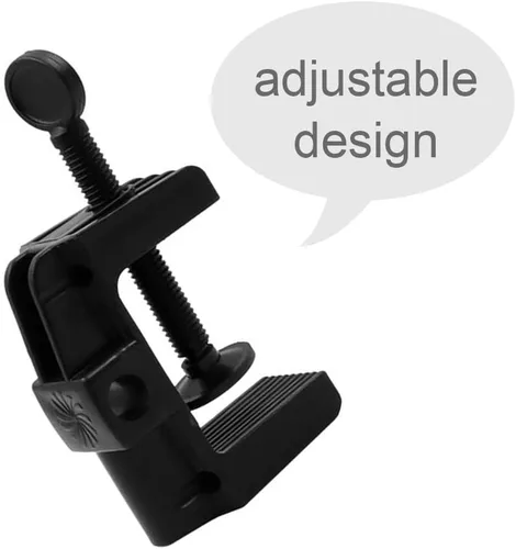Miniatura 8 de 2 piezas de abrazadera de escritorio soporte de montaje de luz de trabajo de plástico resistente abrazadera de montaje de mesa para lámpara