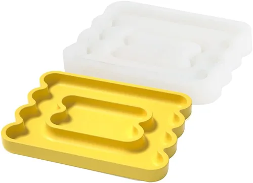 Miniatura 9 de Bandeja de hormigón Molde de silicona Herramienta decorativa creativa para el hogar para frutas Snack Plate Almacenamiento de joyas Pulsera SH0692