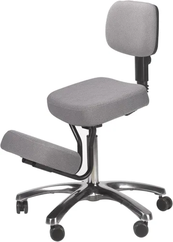 BetterPosture Jazzy Kneeling chair – Silla ergonómica multifuncional para arrodillarse que ayuda a reducir la tensión de espalda y cuello Gris