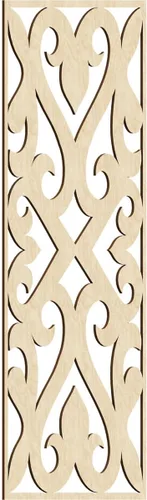 Miniatura 107 de Keene Paneles de pared decorativos de madera con calado, 9 3/8 pulgadas de ancho x 24 3/8 pulgadas de alto x 1/4 de alto, roble rojo rojo (Red Oak)