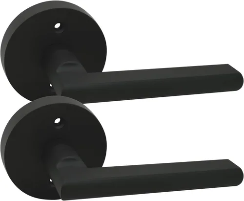 Miniatura 12 de Nuk3y Thor Series Slim Round Modern Contemporary (cerrojo de seguridad [cilindro único], negro mate)