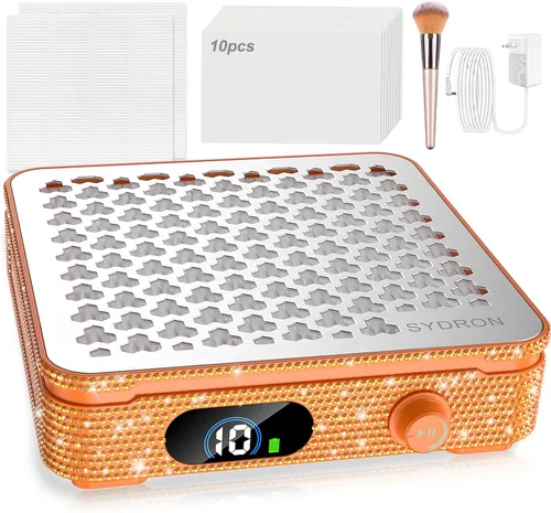 Miniatura 9 de Colector de polvo de uñas Colector de polvo de uñas silencioso de 1000 PA 10 niveles de velocidad Bajo ruido y fuerte succión Filtro