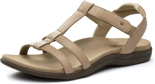Miniatura 9 de Rihero Sandalias ortopédicas con soporte de arco para mujer, ortopédicas, cómodas, para caminar, informales, ajustables, para verano, playa