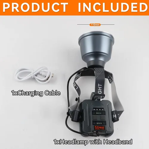 Miniatura 8 de Linterna frontal recargable LED superbrillante, 6 modos de luz ajustables, impermeable, función de corriente constante, ligera, perfecta