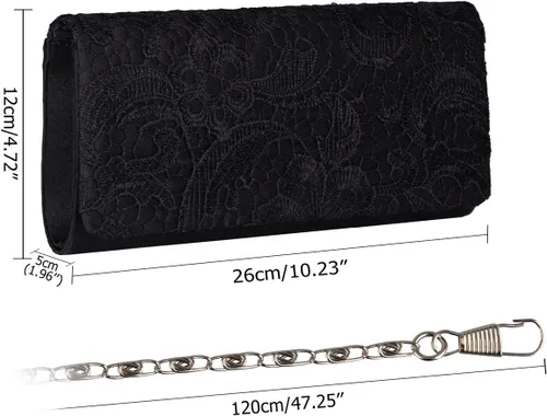 Miniatura 5 de Bolsos de embrague para las mujeres de encaje floral bolso de noche