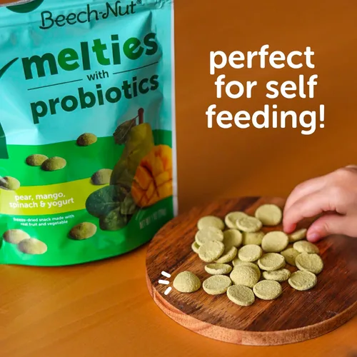Miniatura 4 de Beech-Nut Probiotic Melties - Bocadillos derretidos para bebés y niños pequeños, yogur de manzana, zanahoria y mango, 1 onza (paquete de 7)