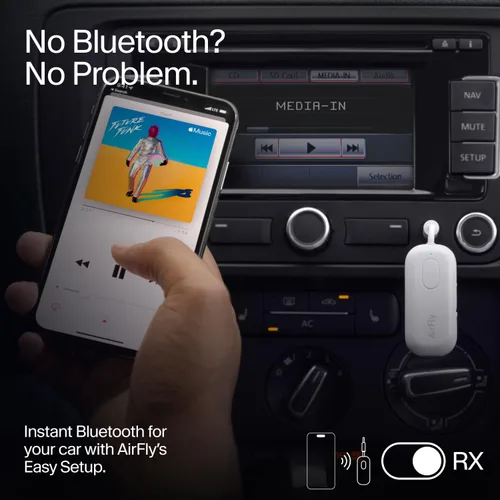 Miniatura 5 de Twelve South AirFly Pro Adaptador Transmisor/Receptor Bluetooth Inalámbrico para 2 Auriculares, Compartir Audio, Compatible con Jack Auxiliar
