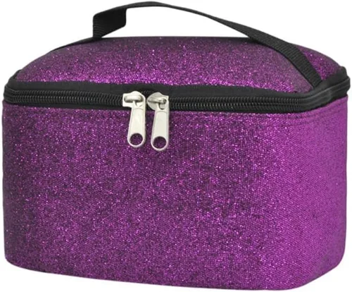 Miniatura 47 de NGIL Bolsa de cosméticos de viaje, bolsa organizadora de maquillaje para mujeres y niñas, Azul Rey Diamantina, Casual