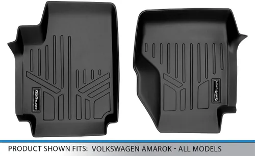 Miniatura 4 de SMARTLINER Juego de tapetes de piso de primera fila para Volkswagen Amarok 2011-2014