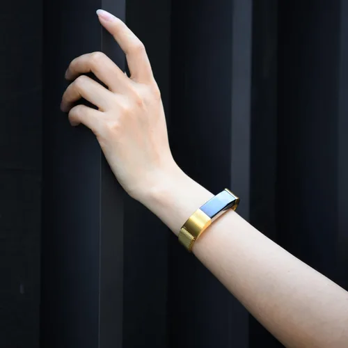 Miniatura 7 de Bandas de metal compatibles con Fitbit Alta/Fitbit Alta HR, malla de bucle de acero inoxidable transpirable, pulsera magnética ajustable