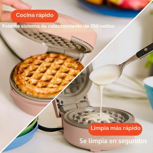 Miniatura 5 de bella Snack-n-Store Mini Waflera, Revestimiento Antiadherente de Cerámica EverGood™, Enrollado de Cable, Luz Indicadora de Listo y Asas de Toque