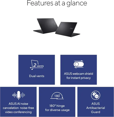 Miniatura 2 de ASUS Vivobook 16 Laptop, pantalla WUXGA de 16” (1920 x 1200) 16:10, CPU Intel Core i5-13500H, gráficos Intel UHD, 8 GB de RAM, SSD de 512 GB