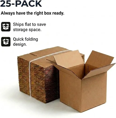 Miniatura 7 de BOX USA Cajas de envío pequeñas de 10 pulgadas de largo x 10 pulgadas de ancho x 10 pulgadas de alto, paquete de 25 cajas de cartón para envío
