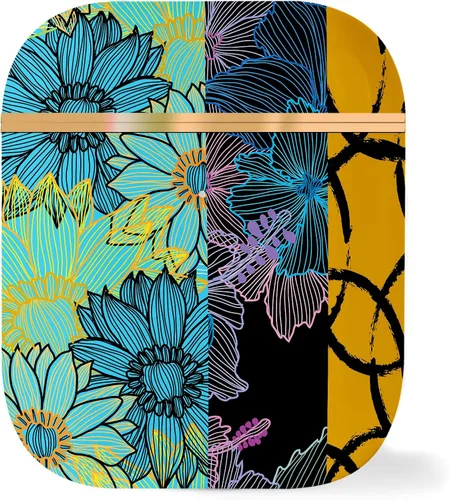 Berkin Arts Funda compatible con AirPods de 1ª generación, funda para AirPods de 2ª generación, funda protetiva ultradelgada con llavero, arte