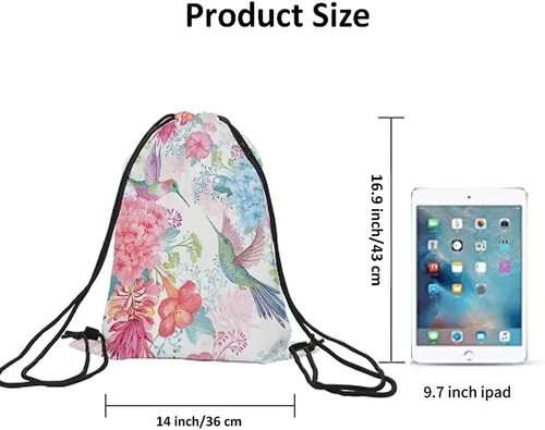 Miniatura 6 de Mochila con cordón de unicornio arcoíris y bolsa de gimnasio con cordón, Multi-a133, Mochilas de viaje
