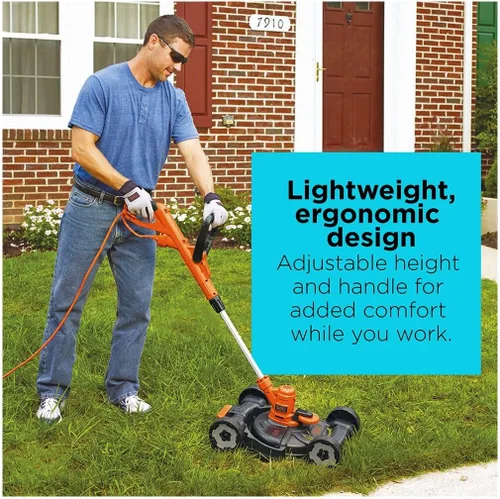 Miniatura 6 de BLACK+DECKER 3 en 1 Podadora de hierba/de esquina y cortacésped, 6,5 A, 12 pulgadas (MTE912)