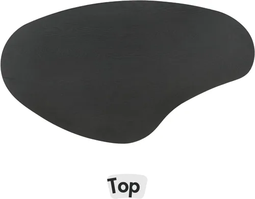 Miniatura 6 de Hyfirm - Mesa de café moderna de madera negra de 47.25 pulgadas para la sala de estar, mesa central resistente con tapa irregular de mango y patas