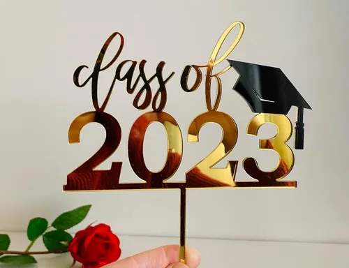 Miniatura 7 de FranJohnsonHouse Class of 2025 Graduation Cake Topper – Personalized Year & Text, Custom Acrylic, 6" Wide – Party Decor