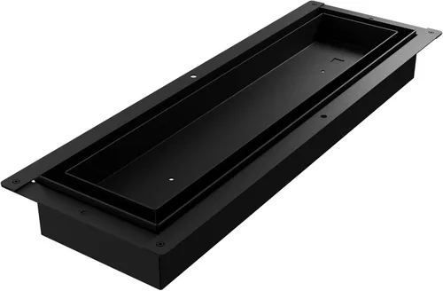 Fittes Ventilación de suelo empotrada [Luxe], cubierta minimalista de acero sólido para registro de retorno de aire HVAC, solución de flujo de aire
