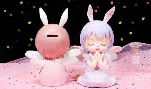 Miniatura 6 de Blessing Angel - Bonita alcancía para niñas, es un regalo único perfecto, decoración de guardería, recuerdo, regalo de bautismo de bebé o alcancía