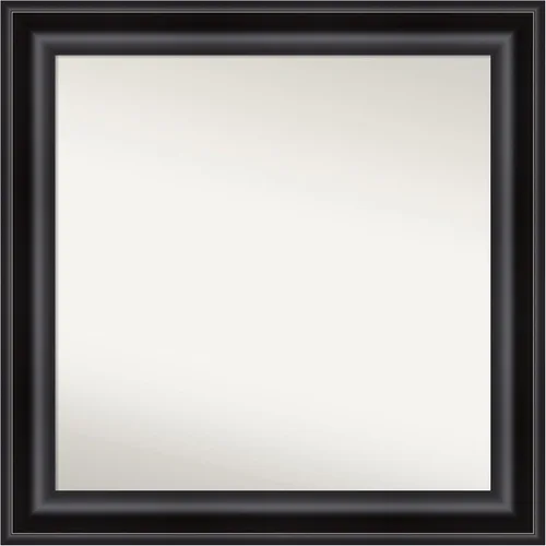 Miniatura 8 de Amanti Art Espejo de baño no biselado (29.75 x 23.75 pulgadas), marco negro grande, espejo de pared negro, mediano