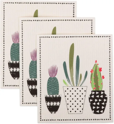 Miniatura 12 de DII Paños suecos para cocina y limpieza, reutilizables, lavables a máquina y aptos para lavavajillas, biodegradables, 7.75 x 6.75, limones, 3
