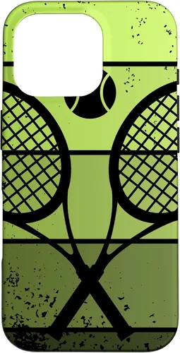 Miniatura 19 de Raqueta de jugador de tenis para iPhone 13 con cancha de pelota de tenis Vintage Retro Case