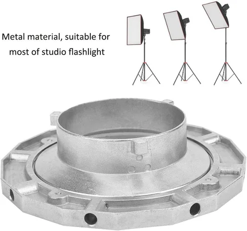 Miniatura 7 de Cámara Softbox Chuck Softbox Fotografía Chuck para Bowens Mount Softbox Metal Chuck Adaptador Fotografía para linterna Fotografía Softbox Chuck
