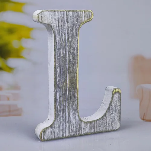 Miniatura 20 de Letras de madera de 8 pulgadas, letras de madera rústica sin terminar para decoración de pared, letras decorativas en pie, cortes de letras, letrero