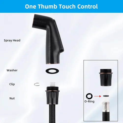Miniatura 4 de Hygie Rinse Cabezal de Repuesto para Rociador Lateral de Fregadero de Cocina, Accesorio Universal para Rociador de Fregadero Compatible con Delta
